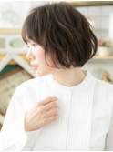 シースルーバング小顔くせ毛風マッシュボブc5大宮