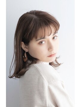 テラス 中百舌鳥(Terrace) ミディアム小顔カット前髪ありくすみカラー10代20代30代40代