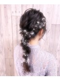 パーティー編み下ろしヘアセット