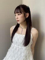 ボタン テンジン(VOTAN tenjin)&nbsp;ワインレッド/赤髪/顔周りカット/前髪カット/天神韓国ヘア