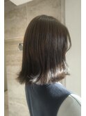オリーブカラー◎切りっぱなしボブ