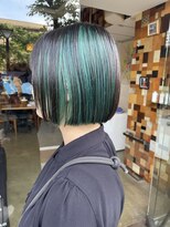 [kisai ＊ 西川史浩 ]インナーカラー×グリーン
