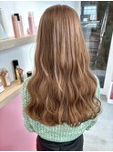 ミルクティベージュ×ウェーブ