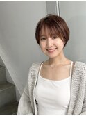 ショートカット/髪質改善縮毛矯正白髪ぼかしレイヤーカラーボブ