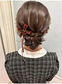 キレイめ＊艶カールシニヨン
