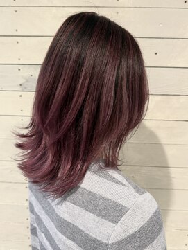 ルノン フィージュ(LUNON fieju) バレイヤージュ/ピンクベージュ/ブリーチカラー