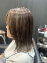 アミックス Hair&Make Amix KOKUSAIHOTEL&nbsp;ハイライト&ぱつっとボブ