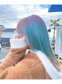 似合わせカットメルティカラー着物フェミニンロング
