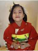 7歳　七五三　ボブ　ヘアセット　辻堂