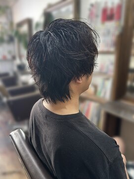 チアロルーチェ(Chiaro Luce) メンズメンズカットパーマセンターパート大人ショートビジネス