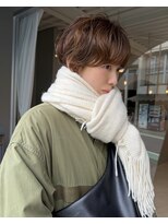 ホヌン 茅ヶ崎(Honnun)&nbsp;抜け感マッシュショート×ゆるパーマ/茅ヶ崎