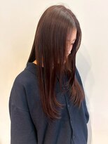 オンフ(onffo) モカブラウン くすみベージュ 髪質改善 ロング ストレート 艶髪