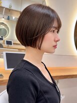シー バイ ロンド 新宿(Sea by Lond)&nbsp;【福島】ラテブラウン耳かけくびれヘアミニボブ新宿