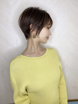 ロンド ストラーダ 心斎橋(Lond strada) ショート×ハイライト白髪ぼかし×シルキーベージュ[心斎橋]