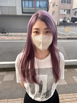 ブリックバイブレイス 千葉 千葉中央(brick by brace) ピンクパープル stylist小関仁晴