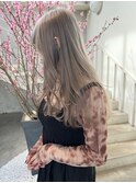 ☆ミルクティーカラーシルバーベージュカラーふんわりカール韓国