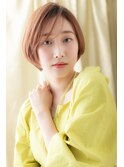 外国人風カーキベージュステップボーンカットY大宮10代20代30代