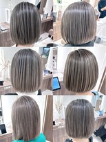 アッシュ 大宮店(Ash)&nbsp;ボブスタイル　ハイライト＆バレイヤージュカタログ