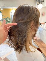 ムーン(moon) #グレーベージュ#レイヤーロング#アッシュカラ#アッシュブラック