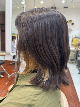 ラディシュ さがみ野(RADISH) 20代30代ウルフインナーカラー立体感小顔丸み乾かすだけ