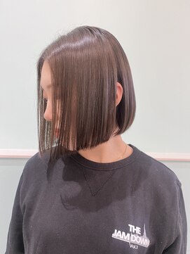 アヴァンス 西田辺(AVANCE.) ワンレンボブ　オリーブベージュカラー