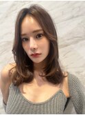 簡単スタイリングヘアセンターパートゆるふわロングハイレイヤー