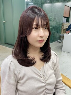 ソピ バイ インビテーション(sopi by invitation) レイヤーカット / レッドブラウン ピンクブラウン