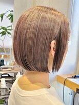 エリマ 調布(elima)&nbsp;耳かけボブ/マロンブラウン/透明感カラー/ミニボブ/30代/40代