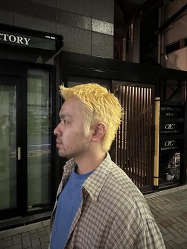 フランクスバーバーリザーブ 人形町店(FRANK’S BARBER RESERVE) メンズ金髪スパイキーショートショートM