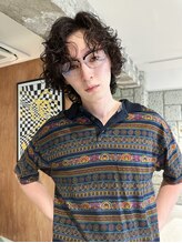 束 men's perm style
