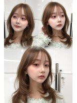 アマトウキョウ アユンチェ(AMA TOKYO×AYUNCHE) 韓国ヘア_レイヤー_オリーブベージュ