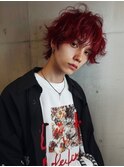 MEN’S HAIR/サーフカール/刈り上げセンターパート/ブリーチ