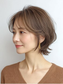 ハーツ(Heart's) 白髪ぼかし似合わせ大人ショート30代40代50代60代◎
