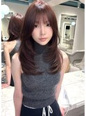 レイヤーカット/ハッシュカット/ココアブラウン/20代～50代