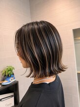 キミトヘアデザインアンドスパ(Kimito Hair design&spa)&nbsp;ミディアムレイヤー/レイヤーボブ/ミルクティーベージュ/ボブ