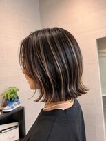 キミトヘアデザインアンドスパ(Kimito Hair design&spa) ミディアムレイヤー/レイヤーボブ/ミルクティーベージュ/ボブ