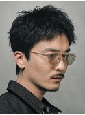 ツイストスパイラルパーマセンターパートウルフサーフカール