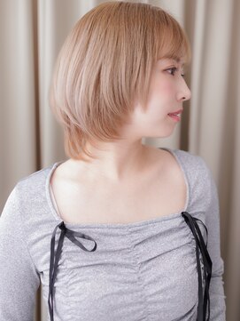 モッズヘア 越谷(mod's hair) 透明感ミルクティーブロンド顔周りレイヤーボブ小顔20代30代bs3