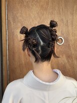 エト(eto) ボブでもできる!!個性派タイトアレンジ 着物ヘア