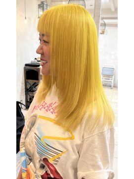 ディプティック ヘアー チェンジ ミュージアム(diptych Hair Change Museum) イエローカラー/ケアブリーチ/塩基性カラー/滋賀/南草津/