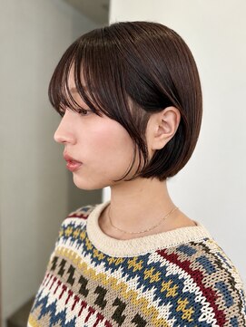 エムクランメイクス 原宿 表参道(m.clan MAKE'S) 原宿/耳かけミニボブ×シースルーバング小顔見せ/明治神宮前