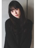 <shino>大人可愛い 黒髪 オルチャン シースルーバング