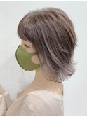 ミルクティーベージュ×外ハネ