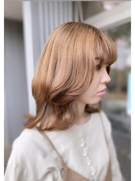 アティック(attic) ブリーチカラーオレンジベージュ