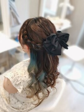 ヘアセットサロン ミント(Hair set salon MINT) 編み込みハーフアップ