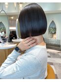 【Lond robin】 髪質改善外ハネボブ韓国ストレートm