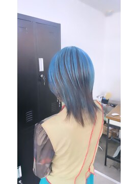 エイル アメ村(Eir) 水色ホワイトアンブレラカラー