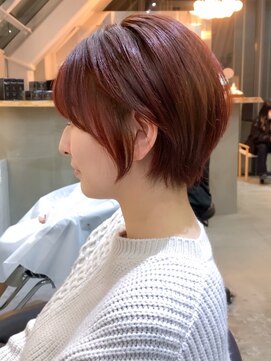 ロンド 表参道店(Lond) Lond表参道【伊杏】今旬オレンジ♪コンパクトショートボブ