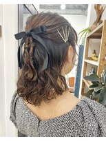 パープル 自由が丘(purple)&nbsp;シアーカラー/セミディ/カール [自由が丘駅/ショート/パーマ］