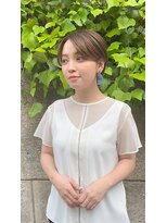 ロンド レグリーズ 立川(Lond leglise)&nbsp;ショート×顔周り×前髪×シルキーベージュ×グレージュカラー